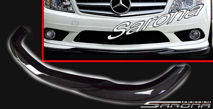 Custom Mercedes C Class  Sedan Front Lip/Splitter (2008 - 2011) - $425.00 (Part #MB-041-FA)